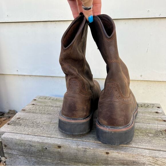 Wolverine Rancho Wellington Leather Steel Toe Work Boots - Picture 4 of 7